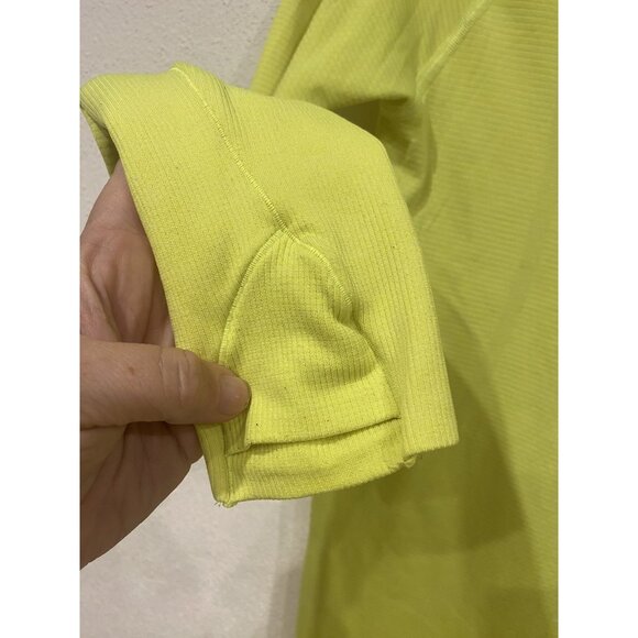 Lululemon Shirt Womens 4 Yellow Swiftly Tech Long Sleeve Crewneck Thumbholes Run - Picture 6 of 6